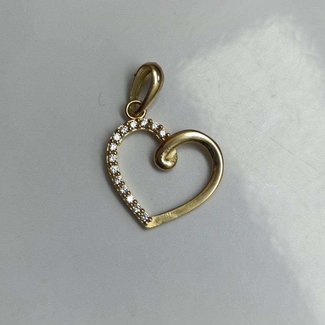 DIJES CORAZON C/CIRCONIA ORO 10K 1.3 GR (NUEVO)