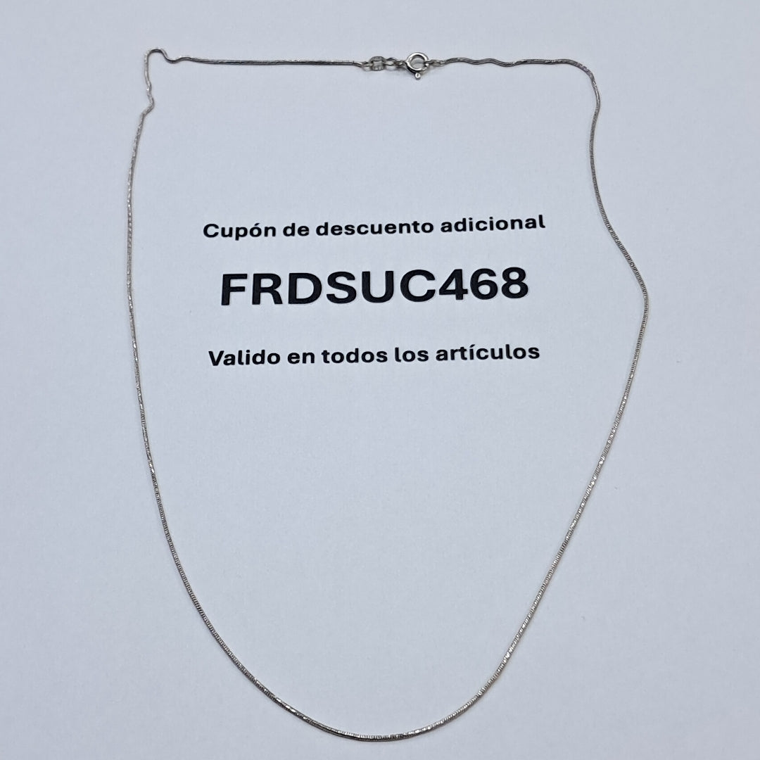 CADENA ORO BLANCO 14 K 3,00 GRMS (SEMINUEVO)