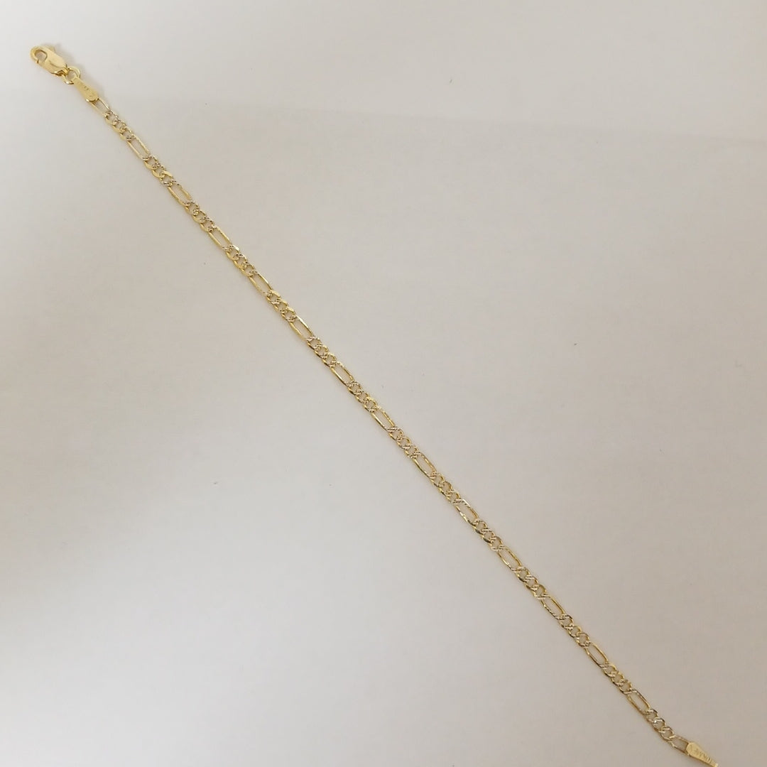 PULSERAS TEJIDO 3X1 DIAMANTADO ORO 10K 18 CM 1.7 GR (NUEVO)