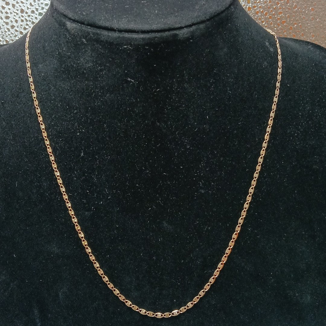 CADENAS TEJIDO GUCHI ORO 10K 55 CM 2.9 GR (NUEVO)