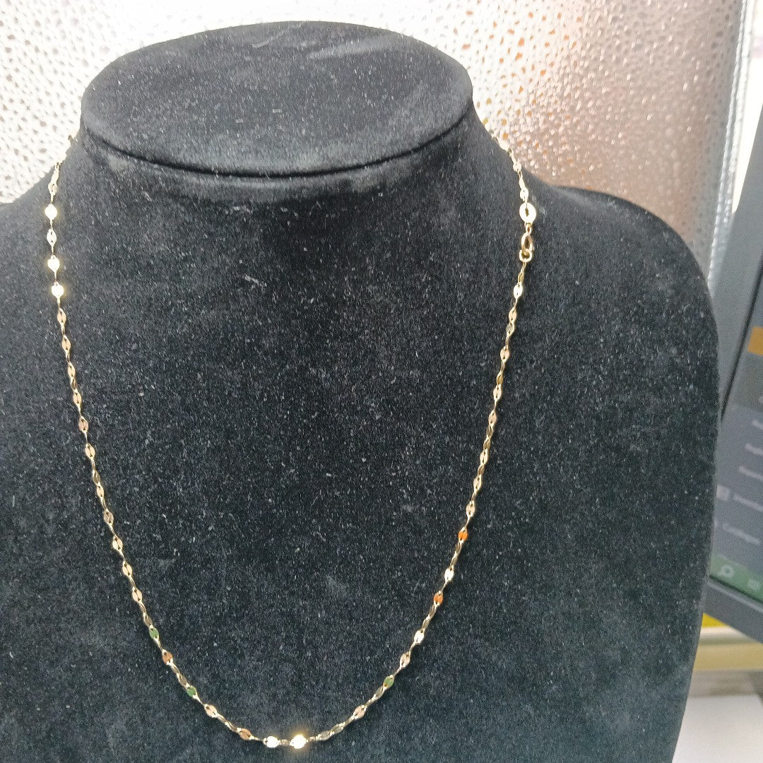 CADENAS TEJIDO ESPECIAL ORO 10K 50 CM 1 GR (NUEVO)