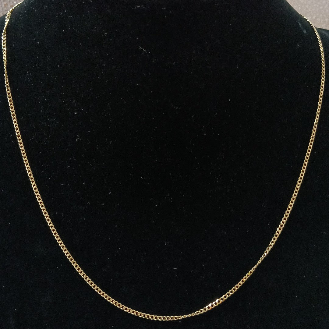 CADENAS TEJIDO BARBADA ORO 10K 55 CM 3.8 GR (NUEVO)
