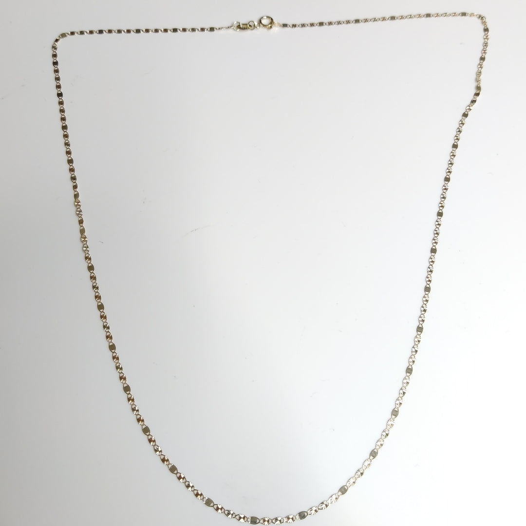 CADENAS TEJIDO GUCHI ORO 10K 55 CM 1.7 GR (NUEVO)