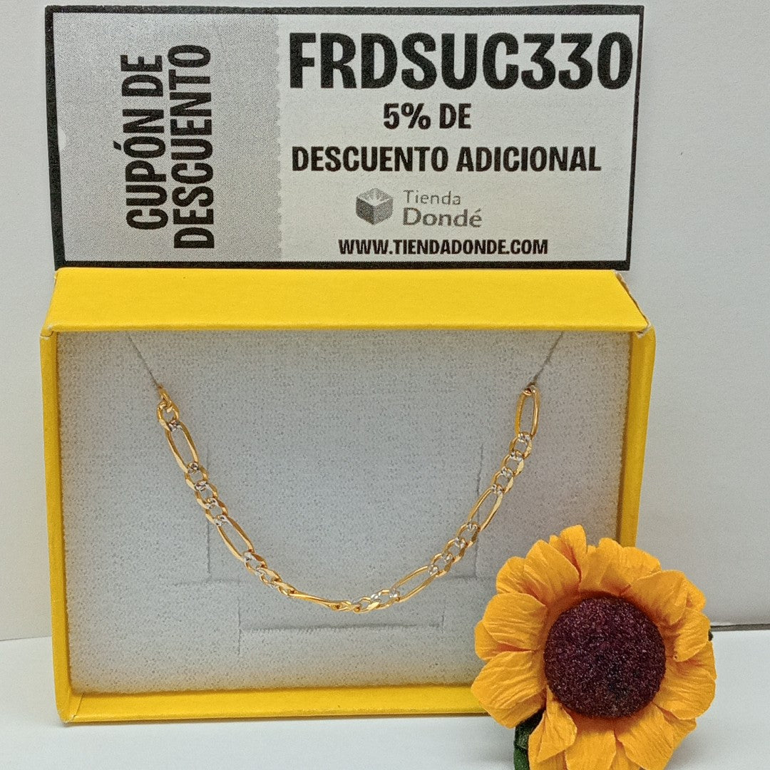 PULSERAS 3X1 DIAMANTADA ORO 14K 18 CM 3 GR (NUEVO)
