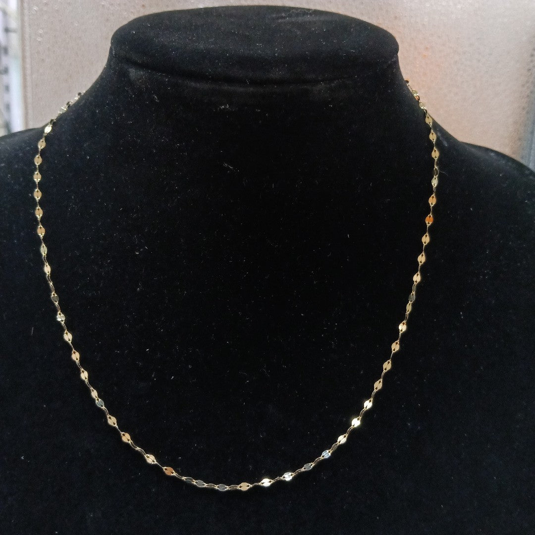 CADENAS TEJIDO ESPECIAL ORO 10K 50 CM 1 GR (NUEVO)