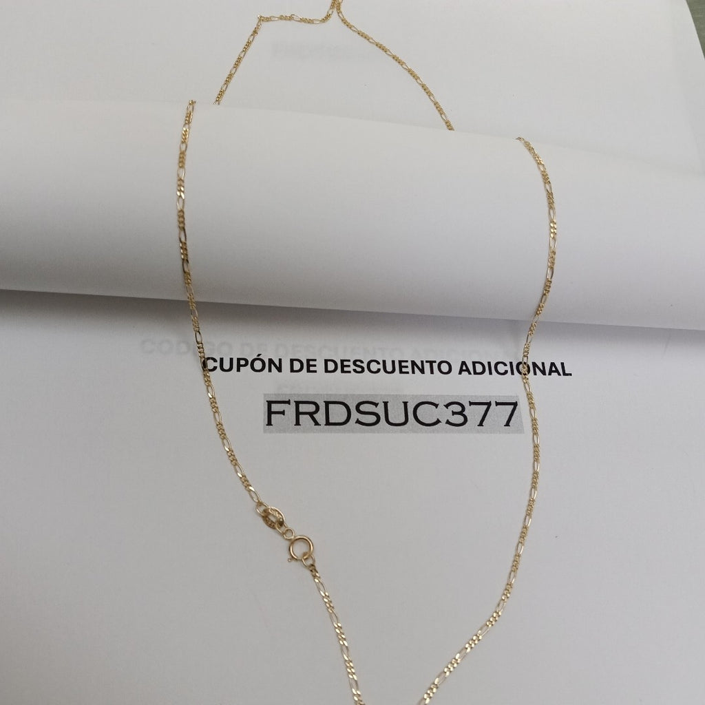 CADENAS TEJIDO 3X1 ORO 14K 55 CM 2.7 GR (NUEVO)