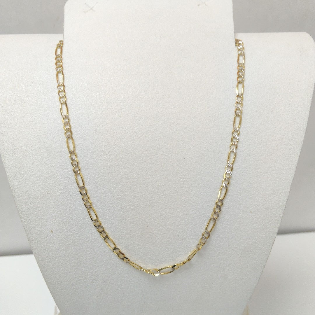 CADENAS TEJIDO 3X1 DIAMANTADO ORO 10K 60 CM 6.9 GR (NUEVO)