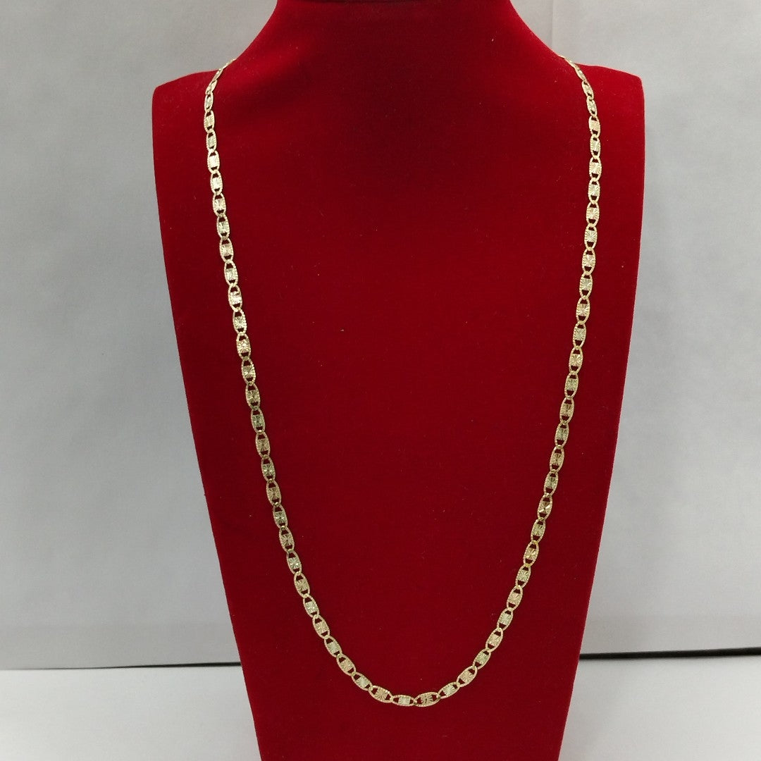 CADENAS TEJIDO GUCHI ORO 10K 55 CM 6.8 GR (NUEVO)