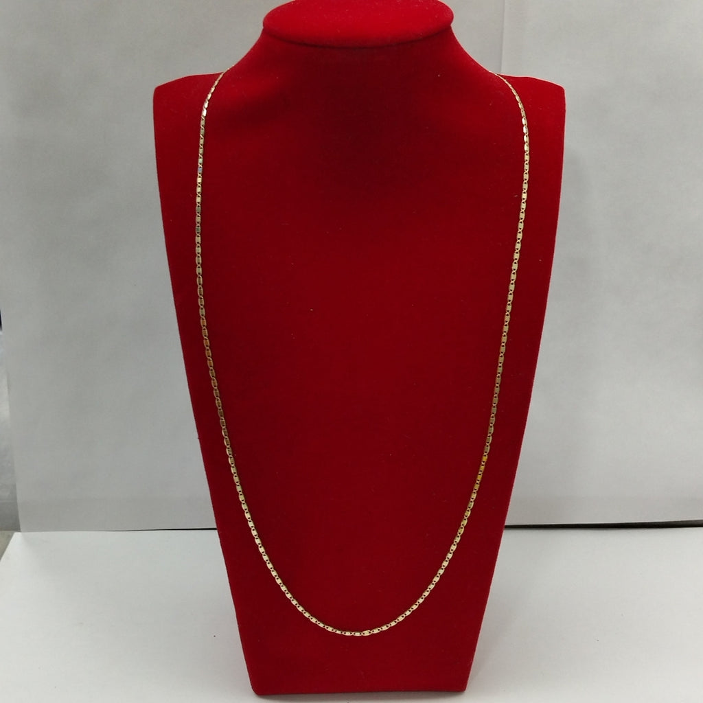 CADENAS TEJIDO ESPEJO ORO 10K 55 CM 1.7 GR (NUEVO)