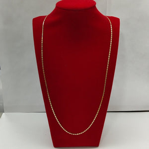 CADENAS TEJIDO ESPEJO ORO 10K 55 CM 1.7 GR (NUEVO)