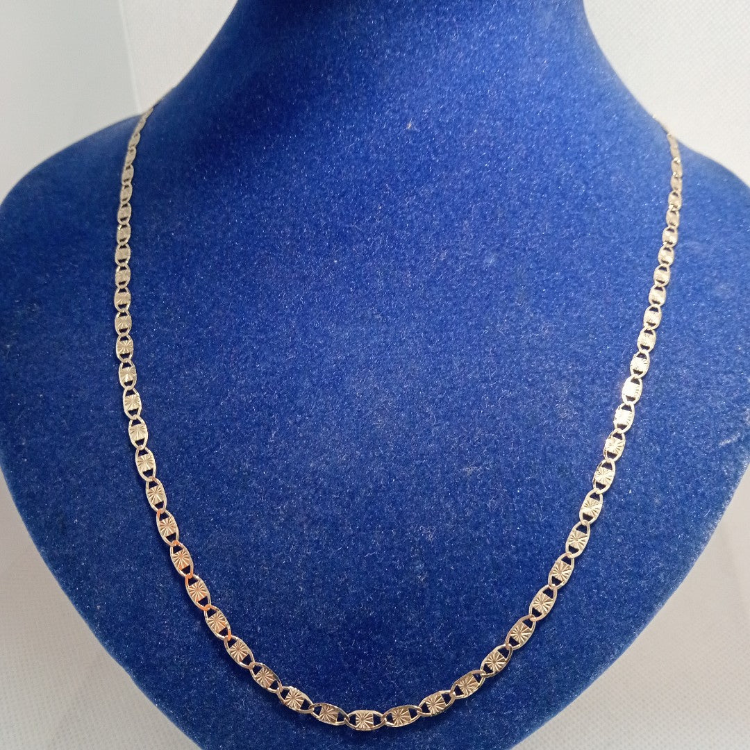 CADENAS TEJIDO GUCHI ORO 14K 55 CM 6.9 GR (NUEVO)