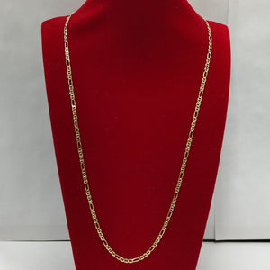 CADENAS TEJIDO FIGARO GUCHI ORO 10K 60 CM 5.3 GR (NUEVO)