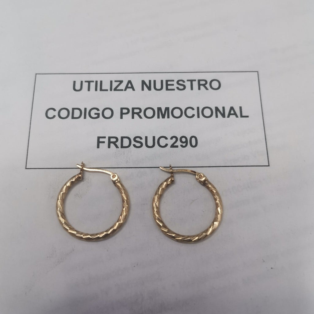 ARRACADAS PAR ORO 14 K 2 GRMS (SEMINUEVO)