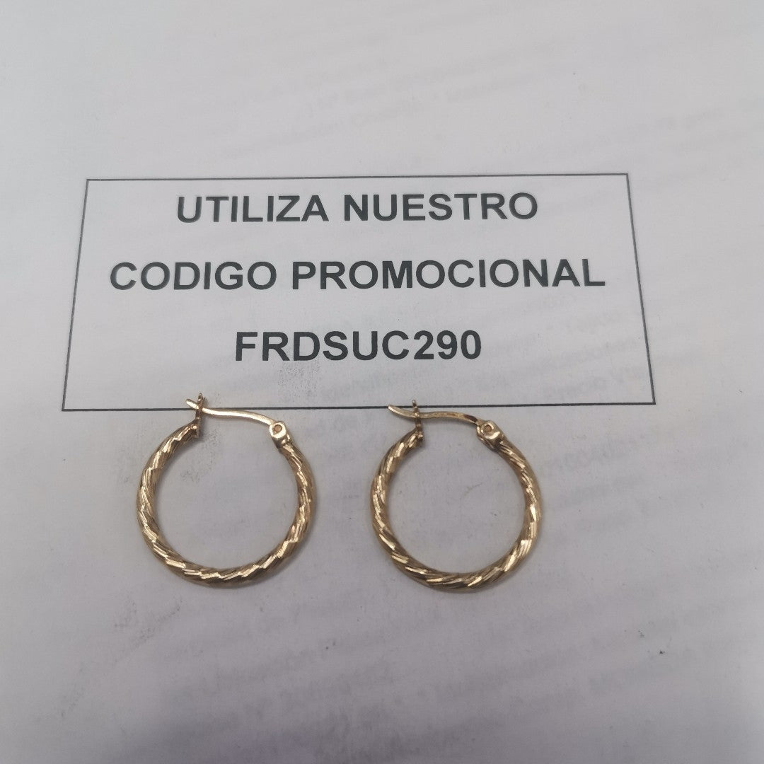 ARRACADAS PAR ORO 14 K 2 GRMS (SEMINUEVO)