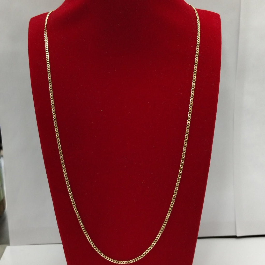 CADENAS TEJIDO BARBADA ORO 10K 60 CM 4.2 GR (NUEVO)