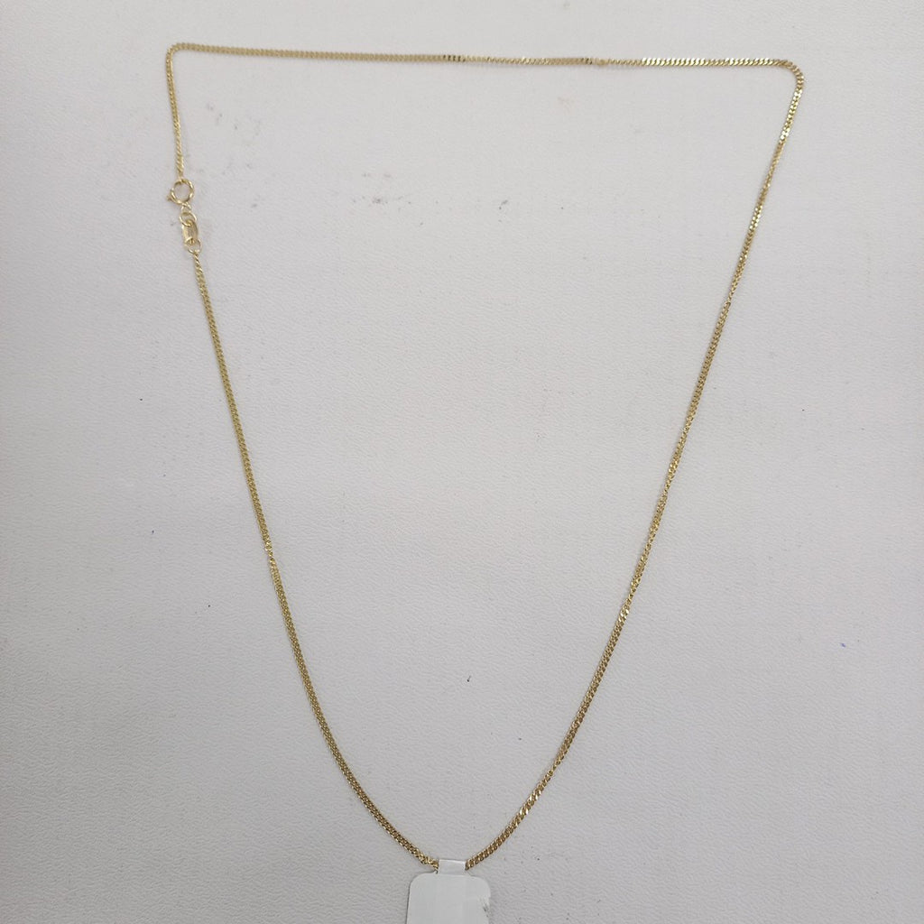 CADENAS TEJIDO BARBADA ORO 10K 50 CM 2.8 GR (NUEVO)