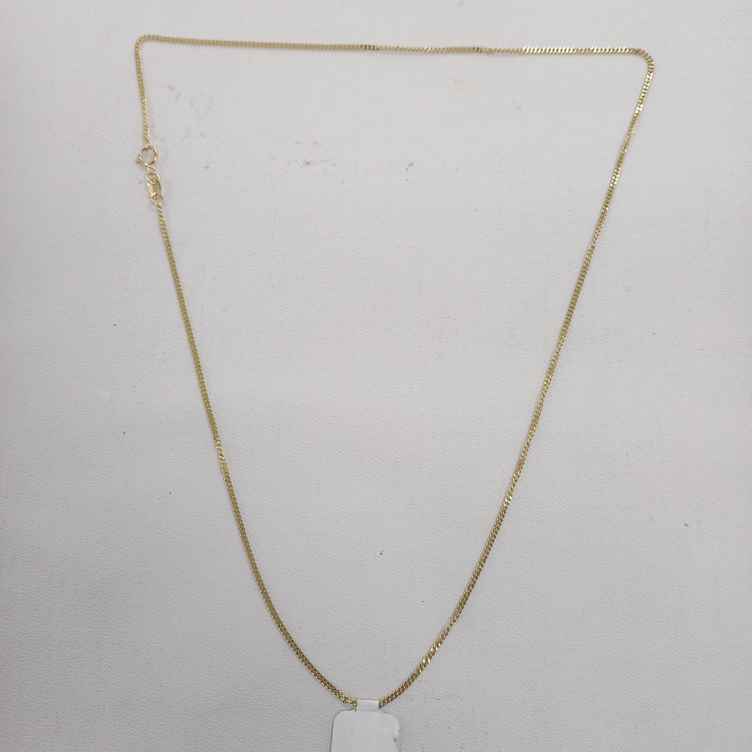 CADENAS TEJIDO BARBADA ORO 10K 50 CM 2.8 GR (NUEVO)