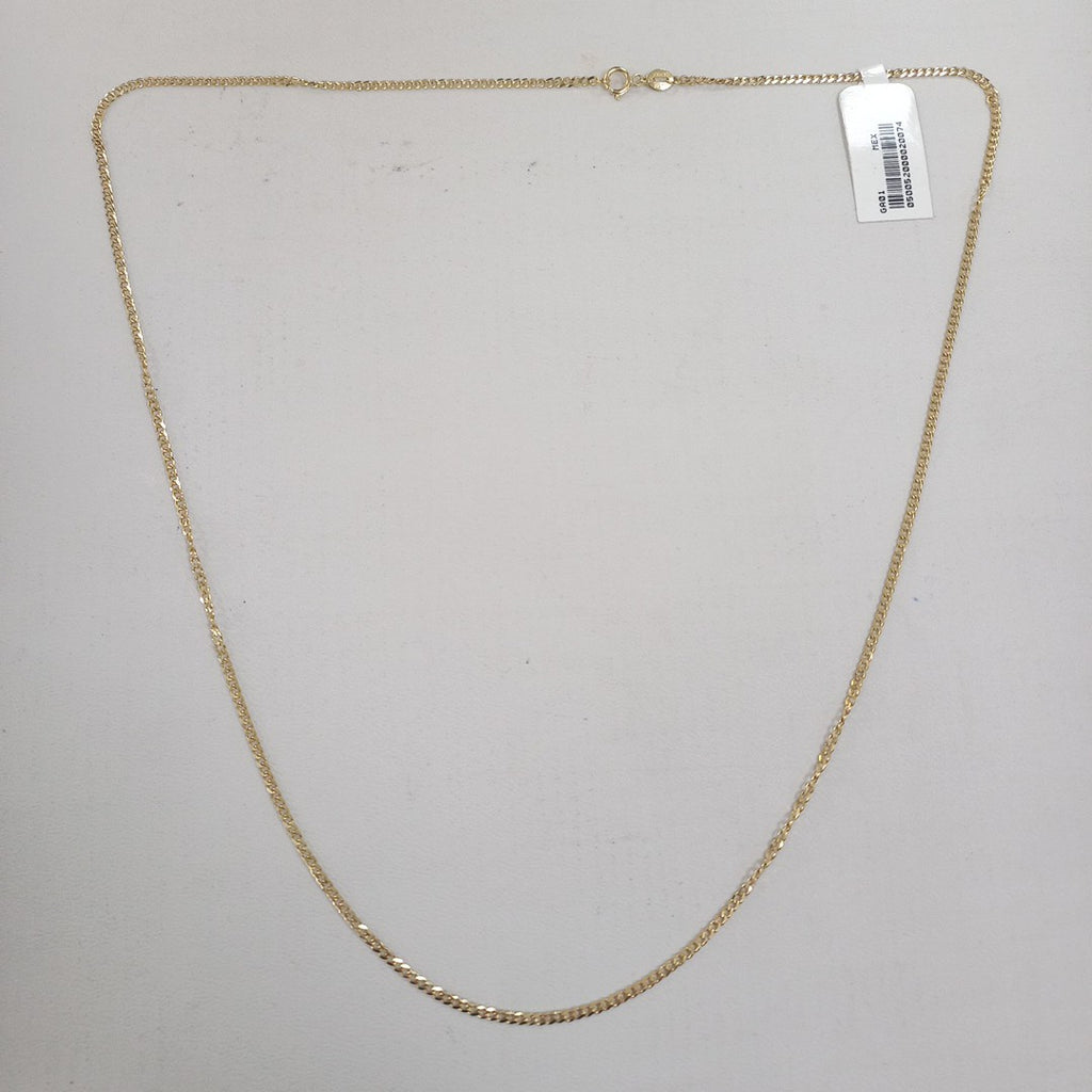 CADENAS TEJIDO BARBADA ORO 10K 60 CM 4.1 GR (NUEVO)
