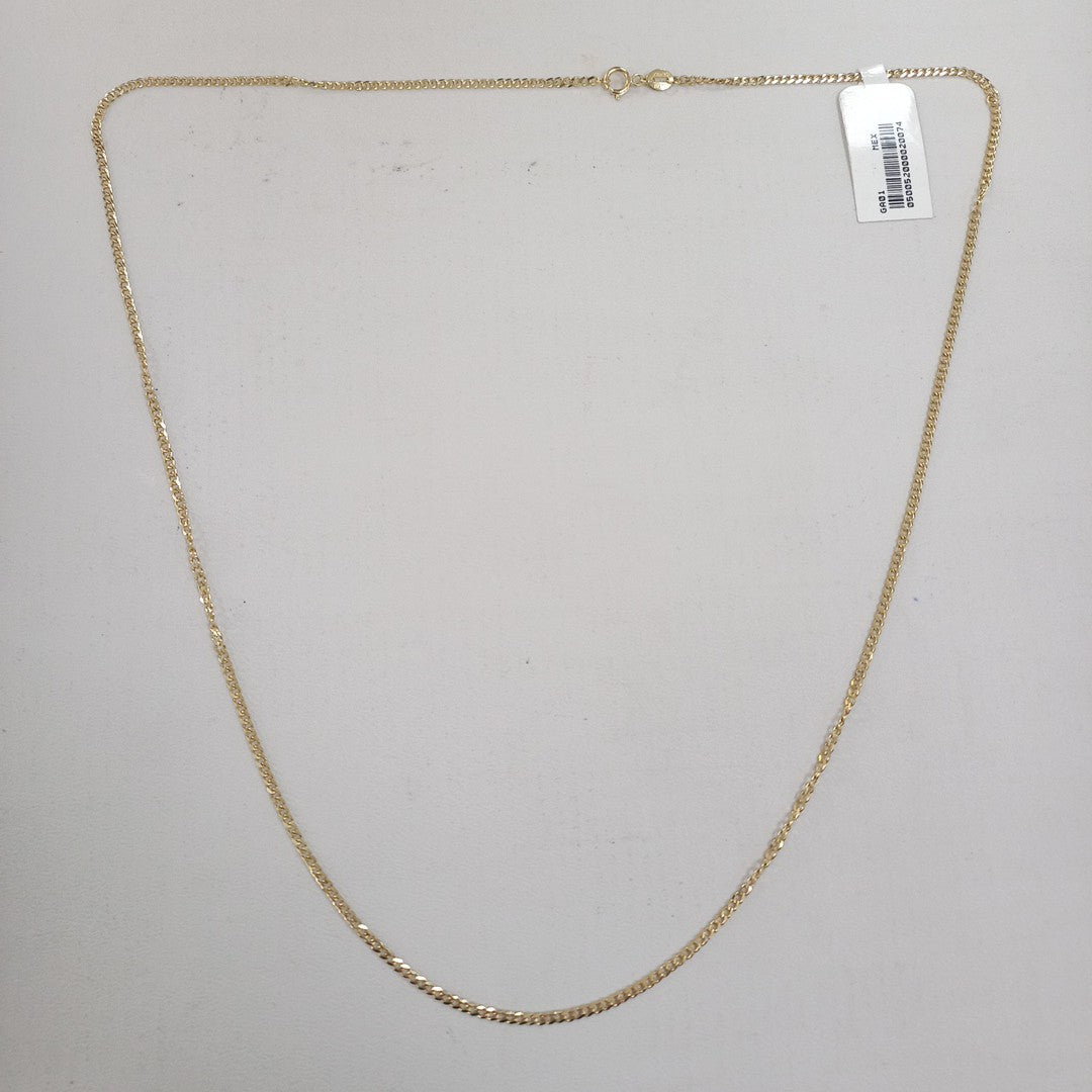 CADENAS TEJIDO BARBADA ORO 10K 60 CM 4.1 GR (NUEVO)