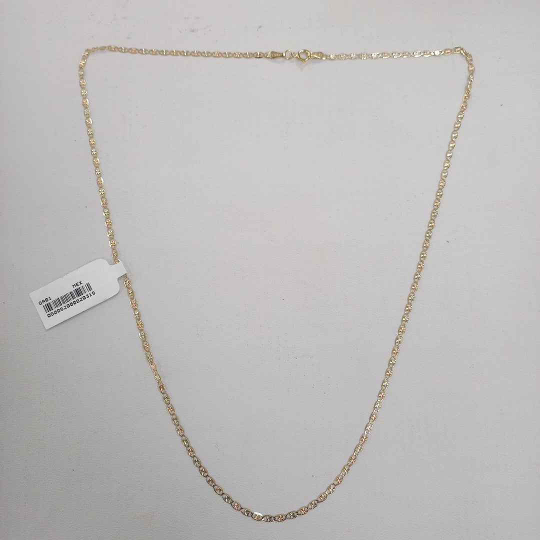 CADENAS TEJIDO GUCHI ORO 10K 55 CM 2.8 GR (NUEVO)