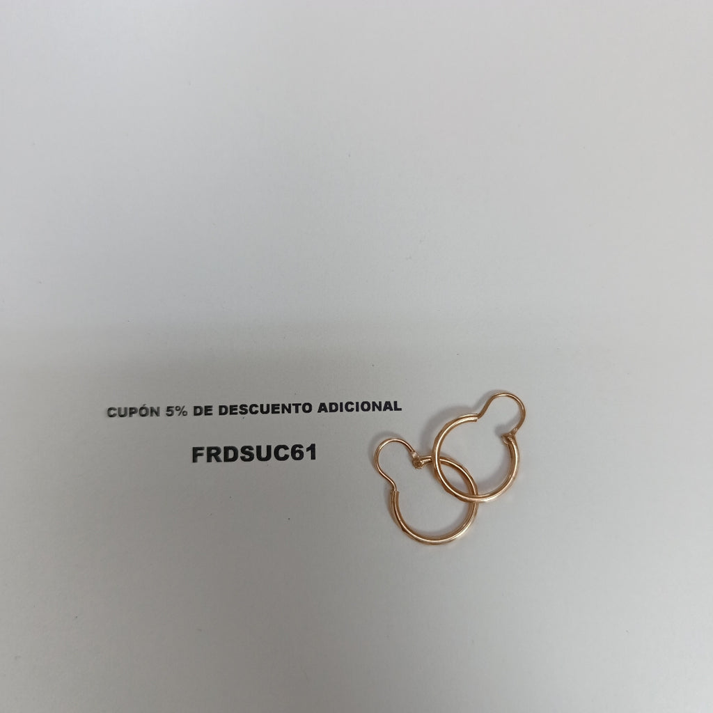 ARRACADAS PAR ORO 8 K 1 GRMS (SEMINUEVO)