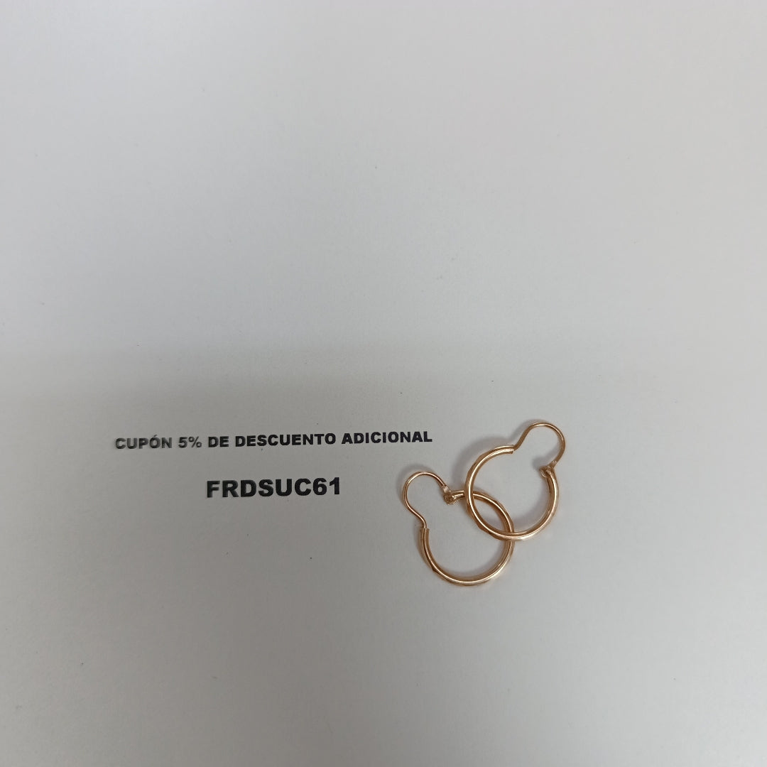 ARRACADAS PAR ORO 8 K 1 GRMS (SEMINUEVO)
