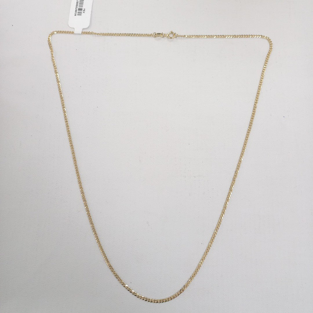 CADENAS TEJIDO BARBADA ORO 10K 55 CM 3.8 GR (NUEVO)