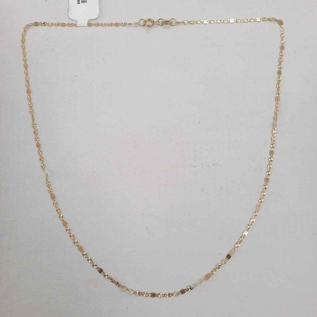 CADENAS TEJIDO GUCHI ORO 10K 40 A 45 CM 1.4 GR (NUEVO)