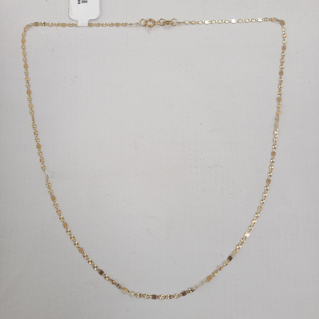 CADENAS TEJIDO GUCHI ORO 10K 40 A 45 CM 1.4 GR (NUEVO)
