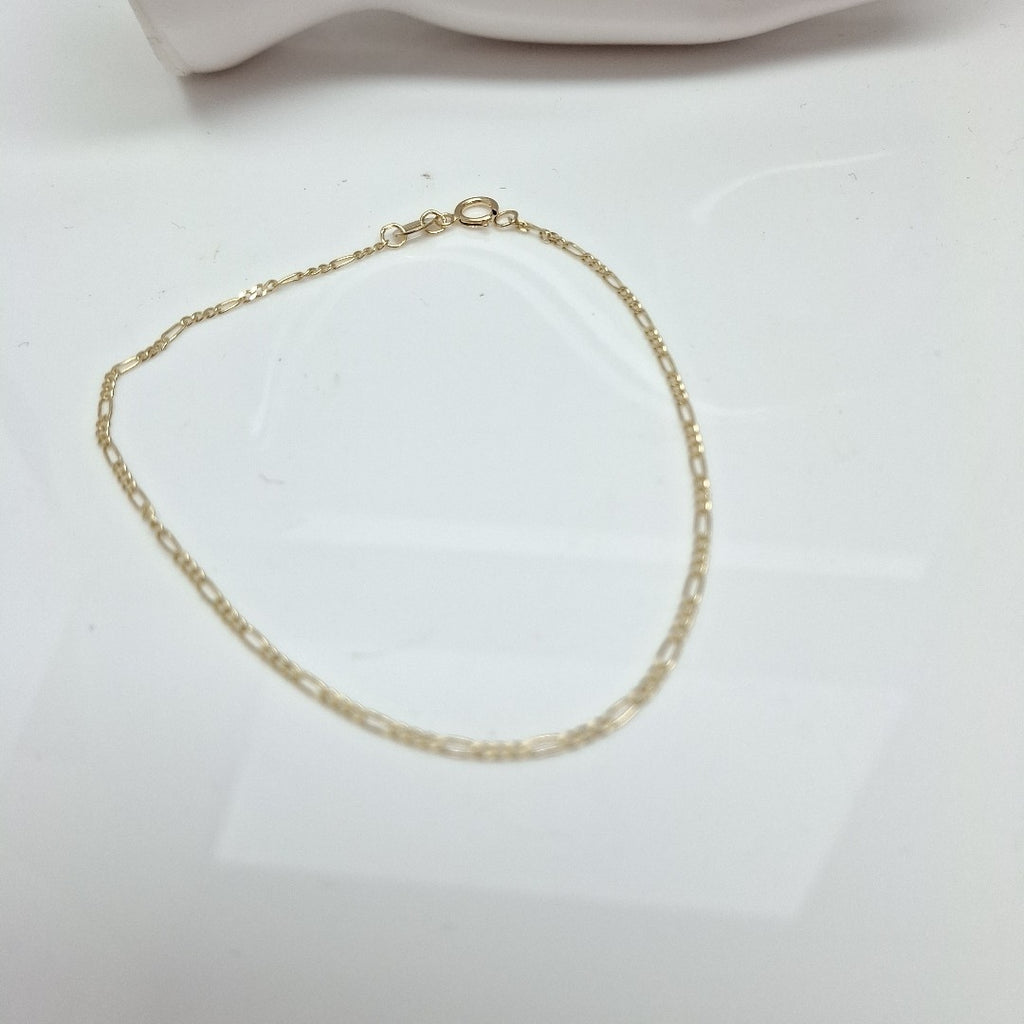 PULSERAS TEJIDO 3X1 ORO 14K 21 CM 1 GR (NUEVO)
