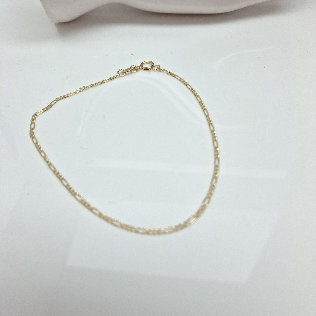 PULSERAS TEJIDO 3X1 ORO 14K 21 CM 1 GR (NUEVO)
