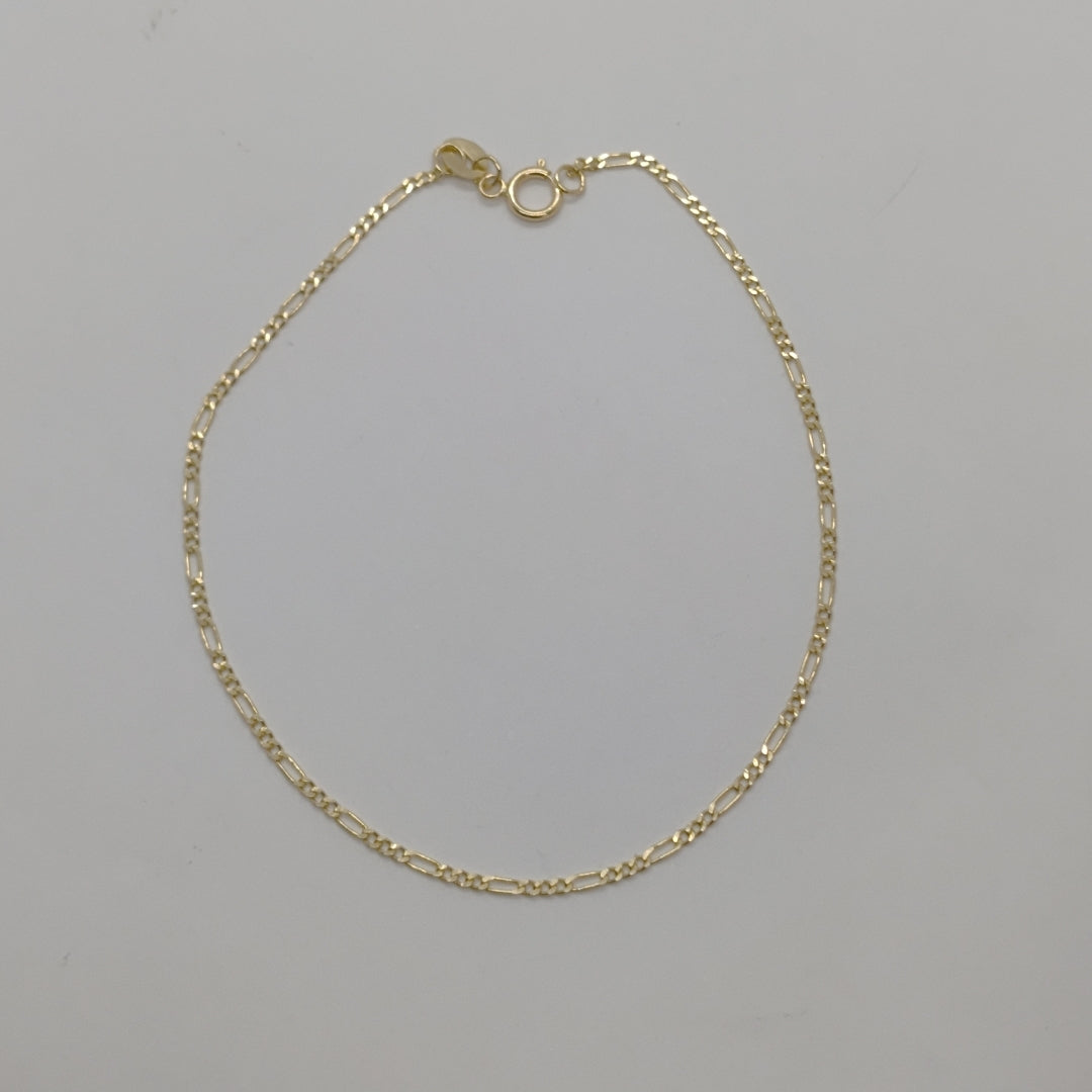 PULSERAS TEJIDO 3X1 ORO 14K 21 CM 1 GR (NUEVO)