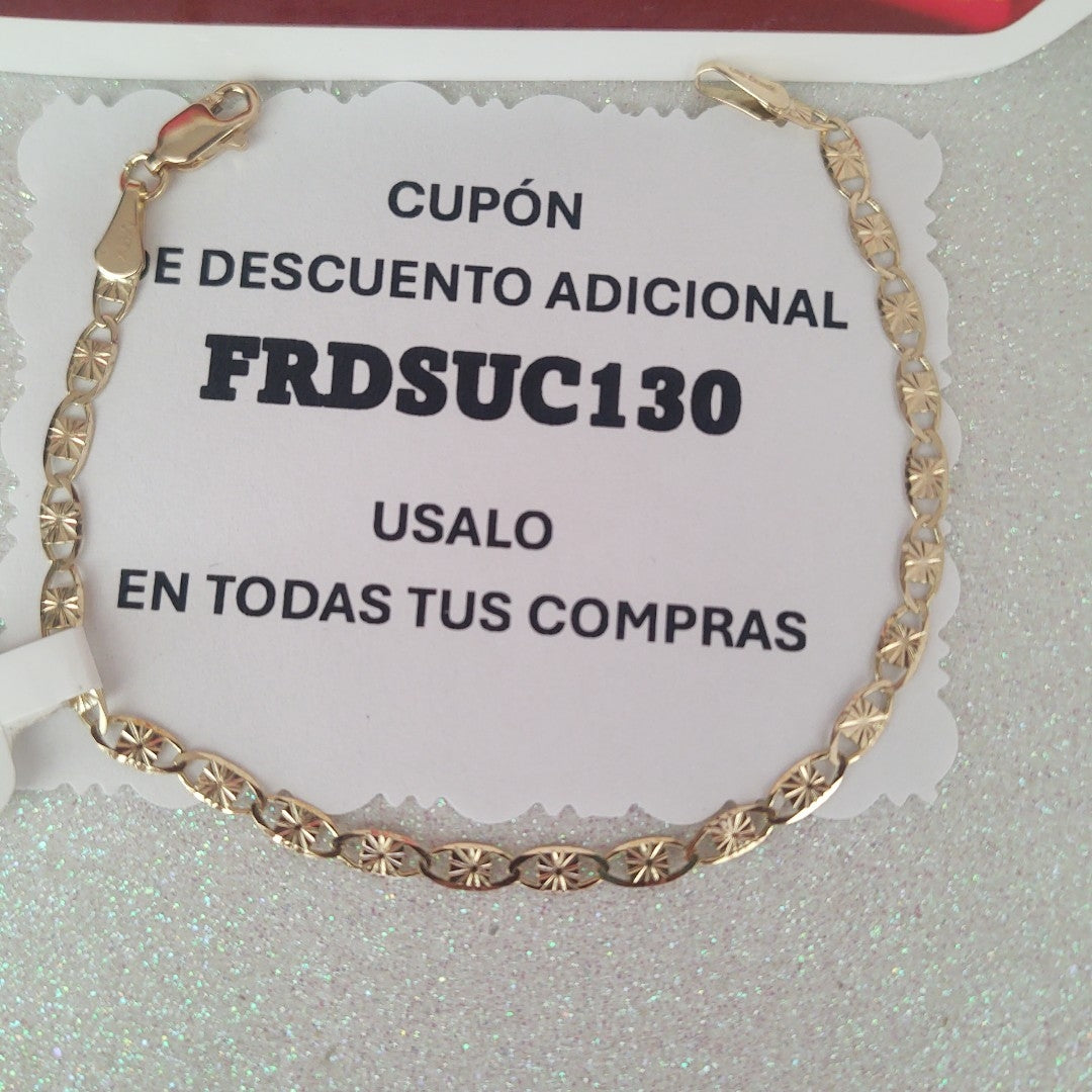 PULSERAS GUCHI ORO 14K 18 CM 2.9 GR (NUEVO)