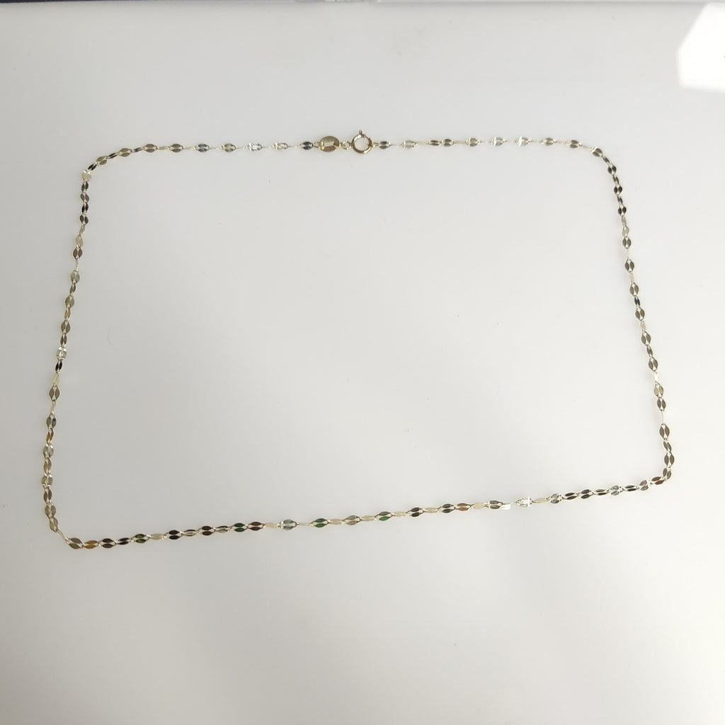 CADENAS TEJIDO ESPECIAL ORO 10K 40 A 45 CM 0.9 GR (NUEVO)