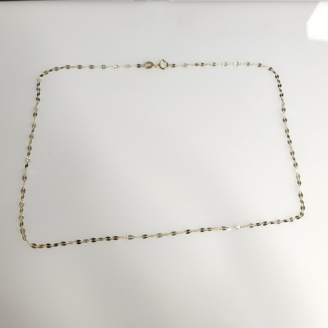 CADENAS TEJIDO ESPECIAL ORO 10K 40 A 45 CM 0.9 GR (NUEVO)