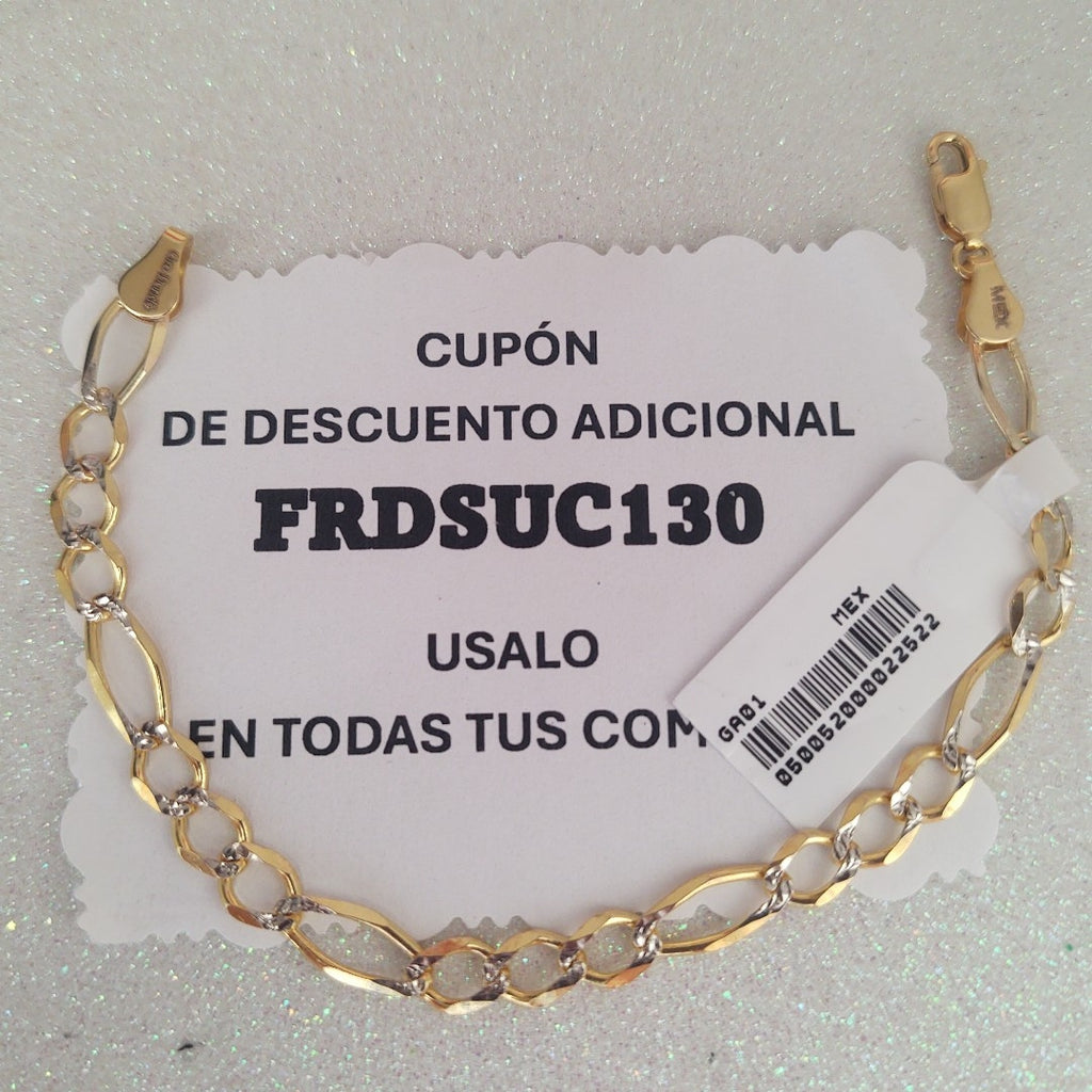 PULSERAS TEJIDO 3X1 ORO 14K 18 CM 5.8 GR (NUEVO)