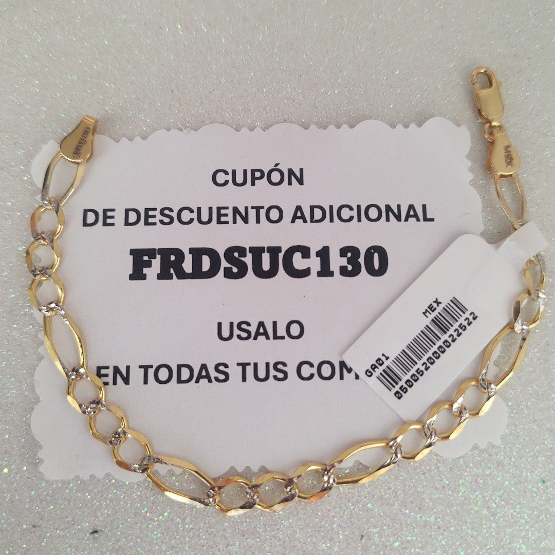 PULSERAS TEJIDO 3X1 ORO 14K 18 CM 5.8 GR (NUEVO)