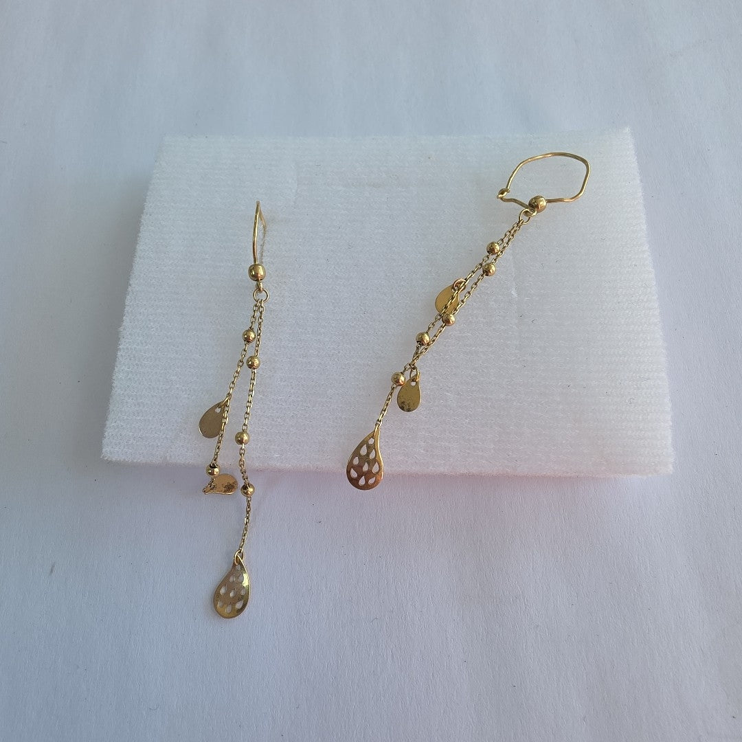 ARETES PAR ORO 14 K 1.2 GRMS (SEMINUEVO)