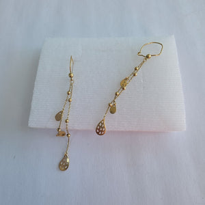 ARETES PAR ORO 14 K 1.2 GRMS (SEMINUEVO)