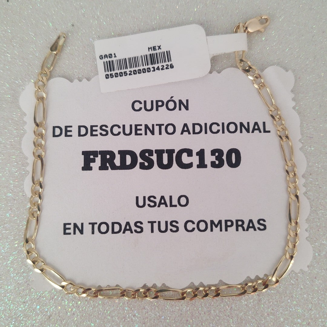 PULSERAS 3X1 ORO 14K 21 CM 3.3 GR (NUEVO)