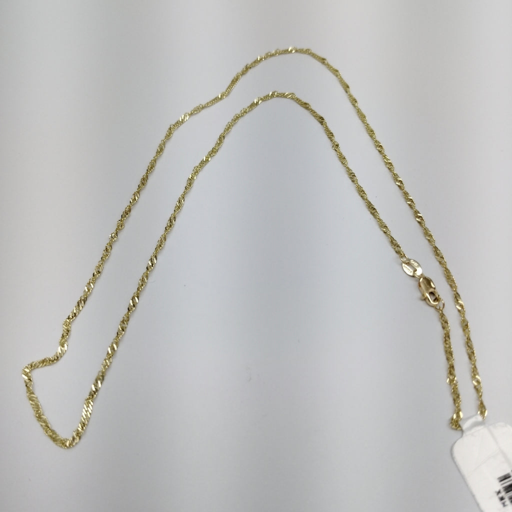 CADENAS TEJIDO MEDIO TZL ORO 14K 55 CM 3.1 GR (NUEVO)