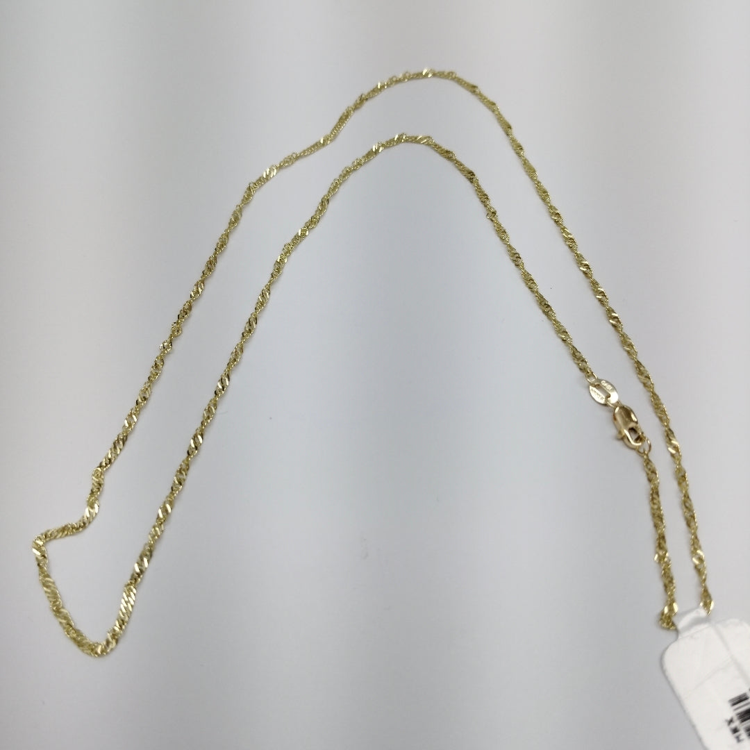 CADENAS TEJIDO MEDIO TZL ORO 14K 55 CM 3.1 GR (NUEVO)