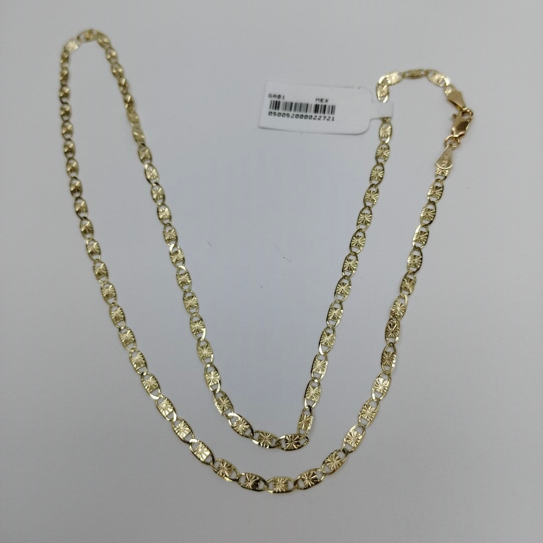CADENAS TEJIDO GUCHI ORO 14K 55 CM 7 GR (NUEVO)