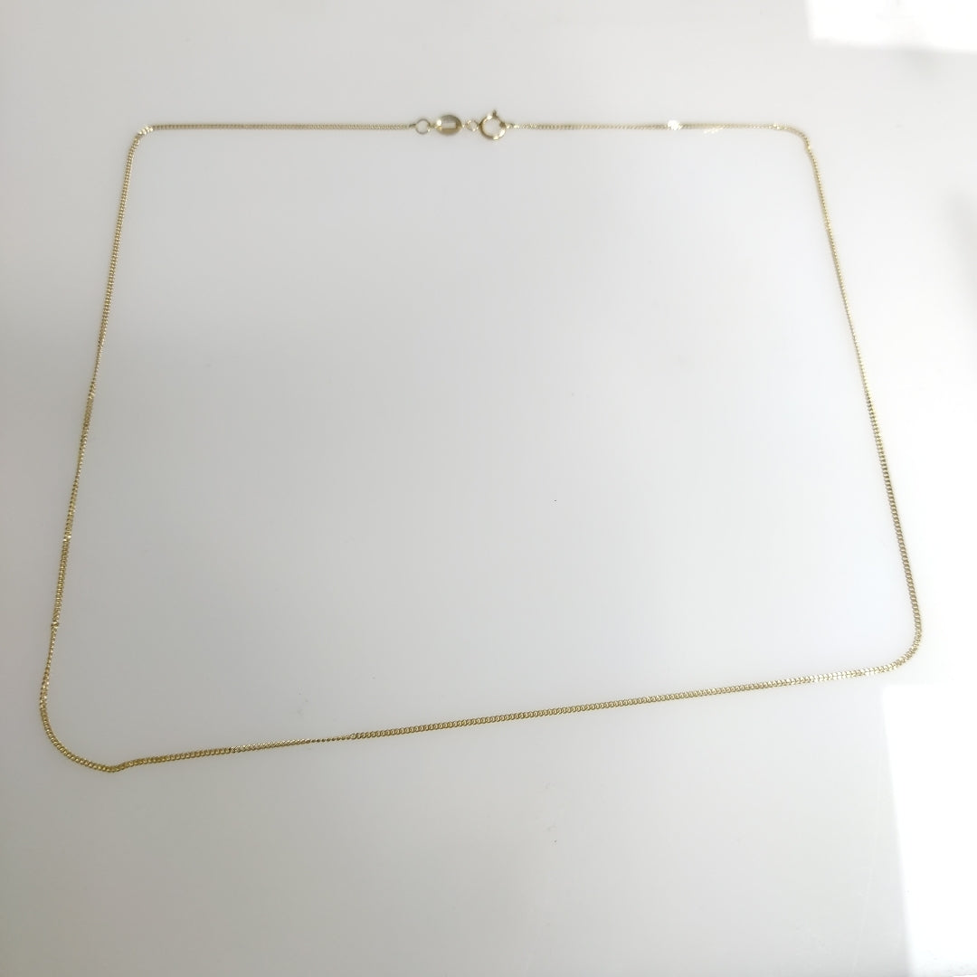 CADENAS TEJIDO BARBADA ORO 10K 50 CM 1.7 GR (NUEVO)