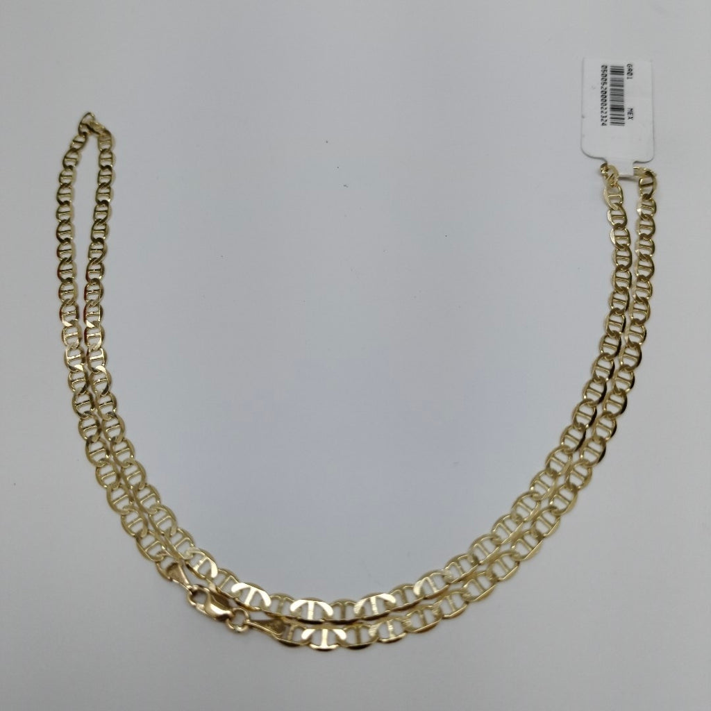 CADENAS TEJIDO MARINERA ORO 14K 50 CM 7.5 GR (NUEVO)