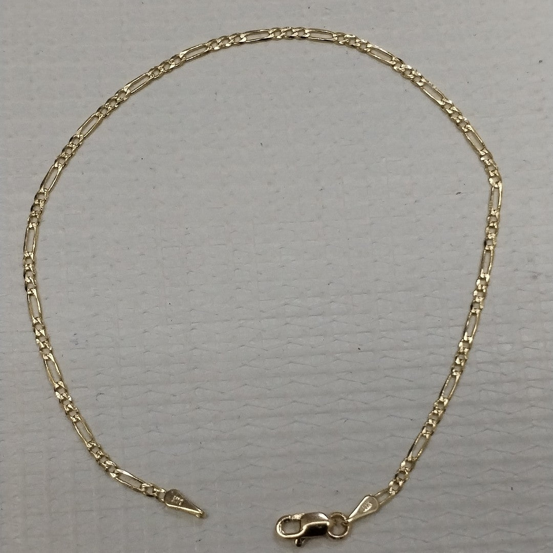 PULSERAS BARBADA ORO 14K 21 CM 1.7 GR (NUEVO)
