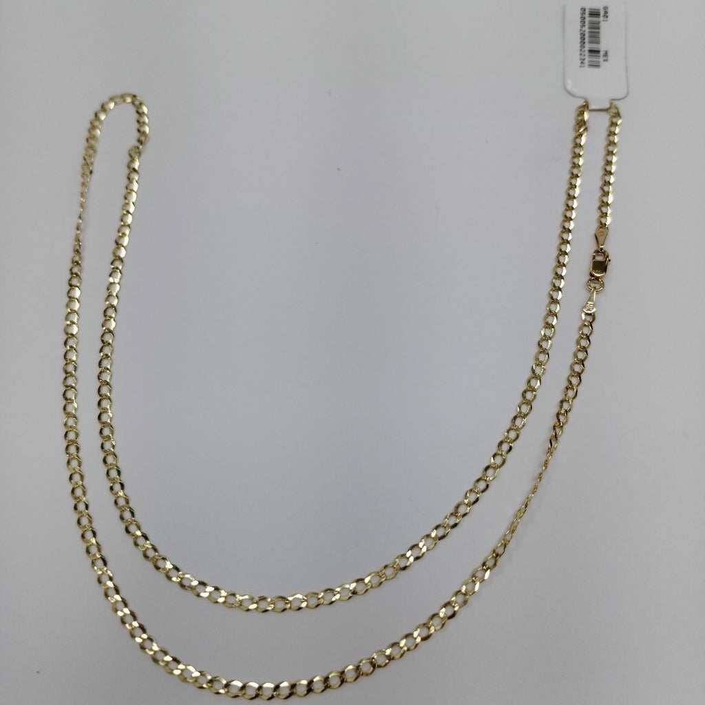 CADENAS TEJIDO BARBADA ORO 14K 60 CM 5.3 GR (NUEVO)