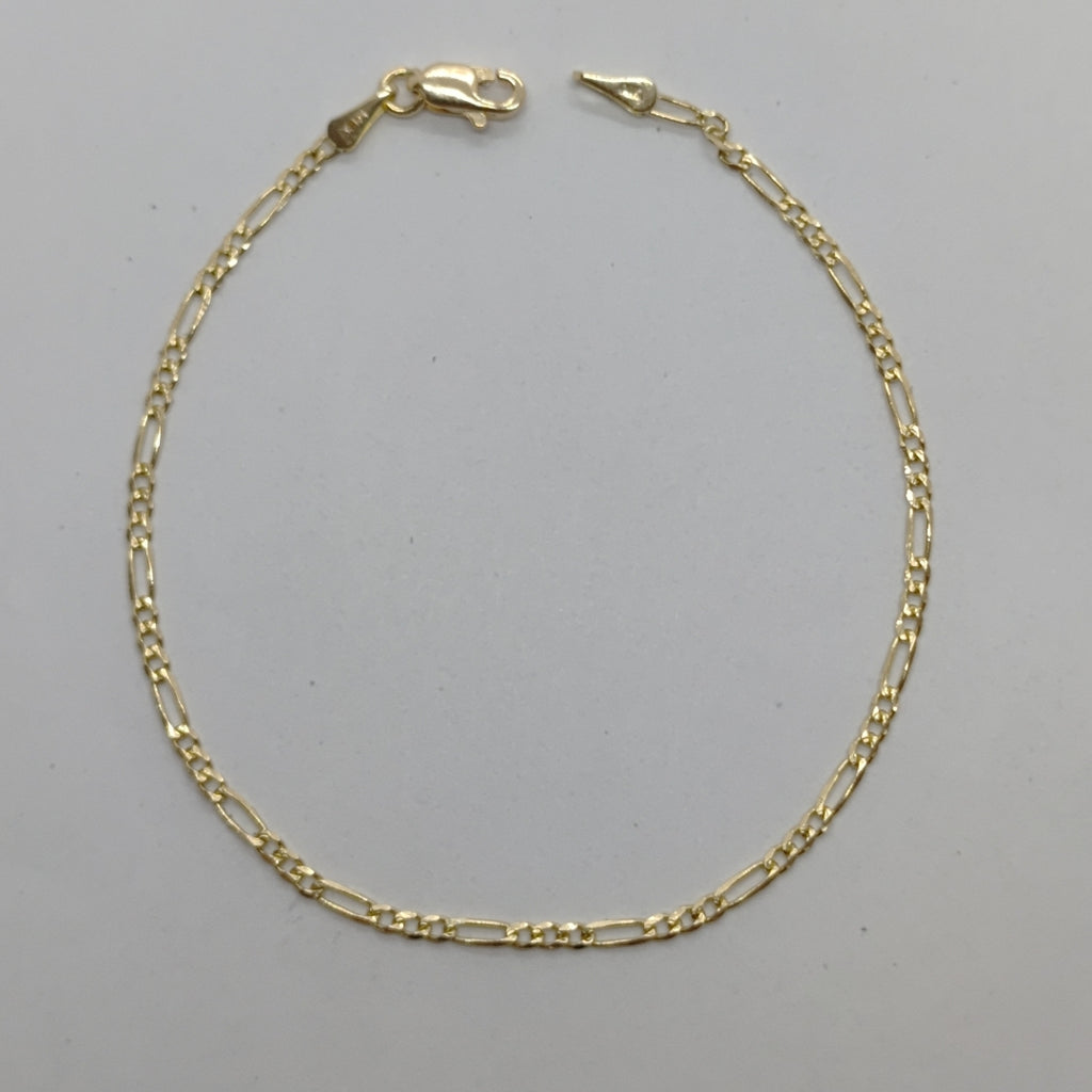 PULSERAS 3X1 ORO 14K 18 CM 1.5 GR (NUEVO)