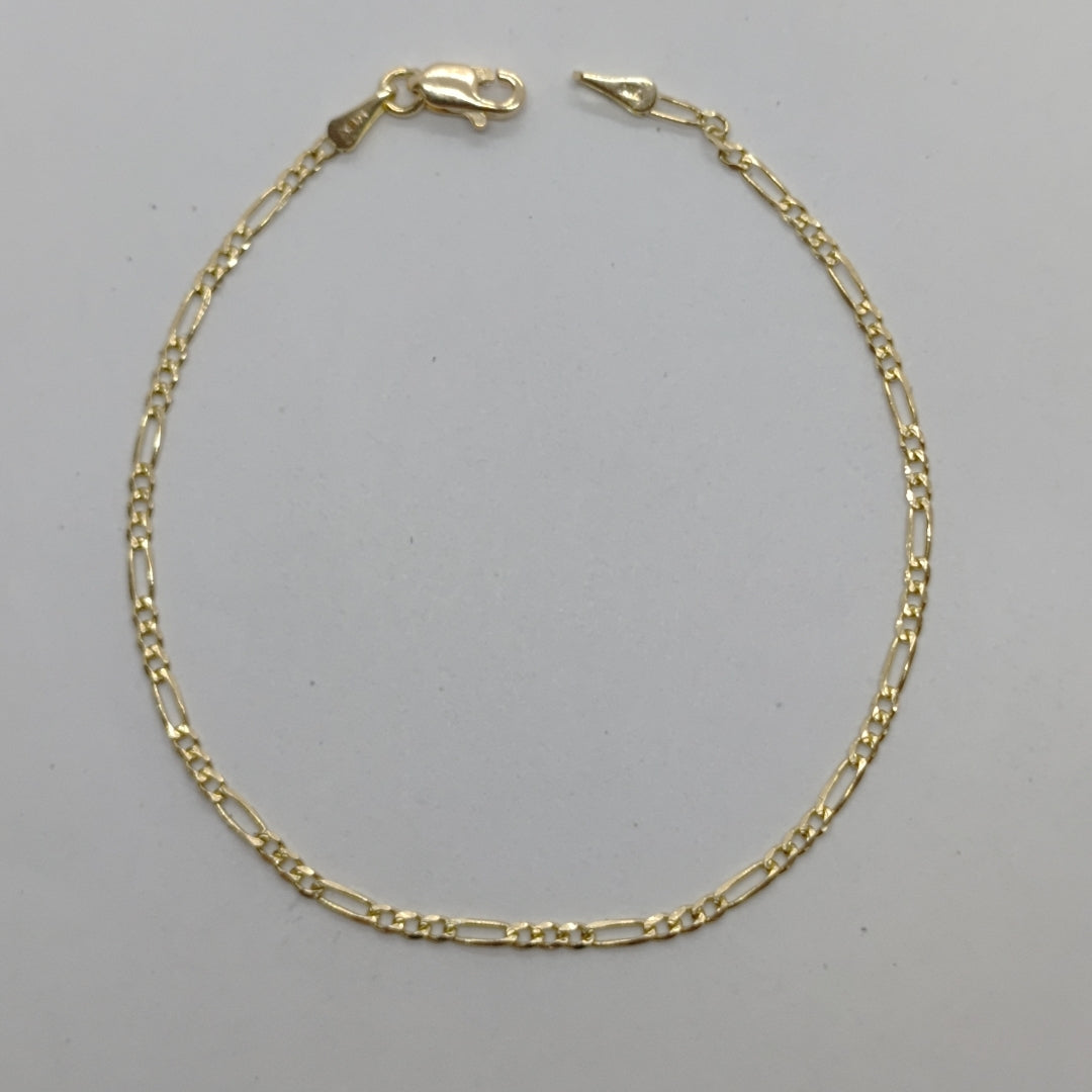 PULSERAS 3X1 ORO 14K 18 CM 1.5 GR (NUEVO)