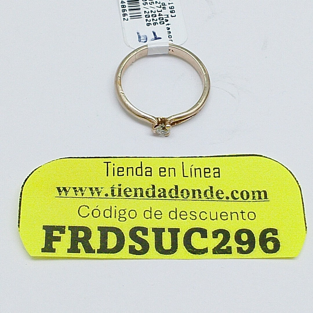 ANILLITO ORO BLANCO 14 K 3 GRMS (SEMINUEVO)